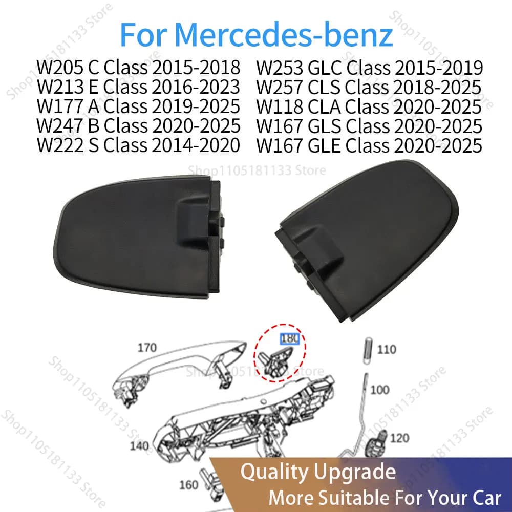 For Mercedes W177 W247 W118 W205 W253 W213 Car Exterior Door Pull Handle Fixed Base Buckle Cap For Benz A B C GLA GLC CLA Class
