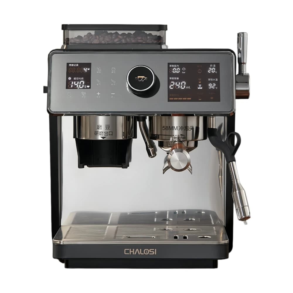 Profession 58mm Espresso Coffee Machine Semi-Automatic Luxury 20 Bar Coffee Machine with Grinder for Cafe Americano