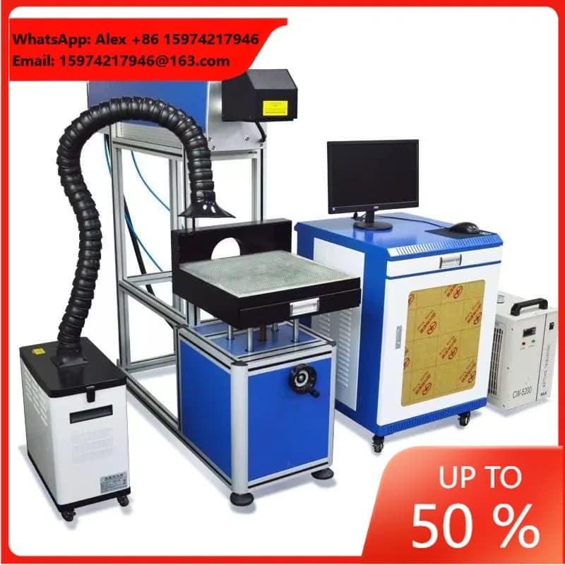 Industrial Mobile Smoke Air Purifier Extractor For Laser Marking Engraving Cutting With Hepa