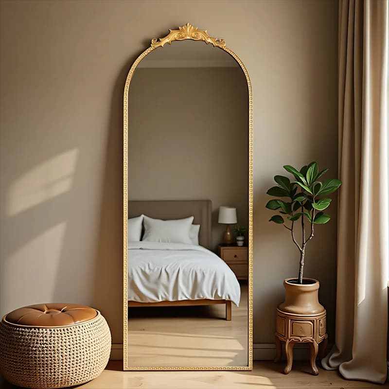 Floor Standing Mirror Living Room Moving Modern Girls Bedroom Bathroom Long Luxury Mirror Full Body Espelhos Home Decorations