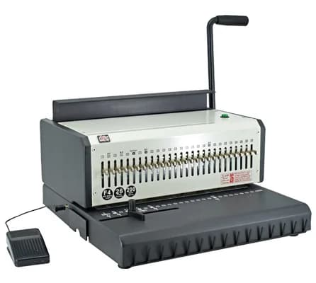 Rayson ET-26R Binding Machine Round Size Holes 2:1 Pitch Wire-O Binder Punch 26 Sheets/Bind 200 Sheets Sturdy Metal Binder