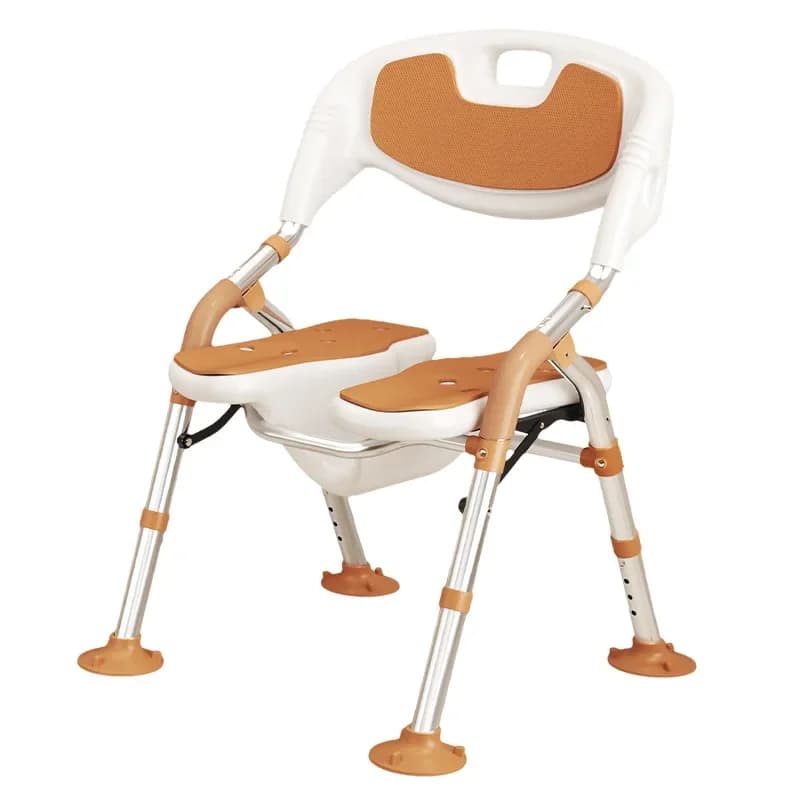 Groove bath chair widened, special chair for the elderly to bathe, bathroom non-slip and foldable