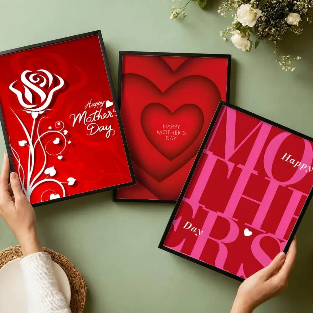 Mother's Day Aesthetic Poster Stickers HD Painting Self-Adhesive Art for Bedroom Living Room Home Decor Modern Wall Decals Gift