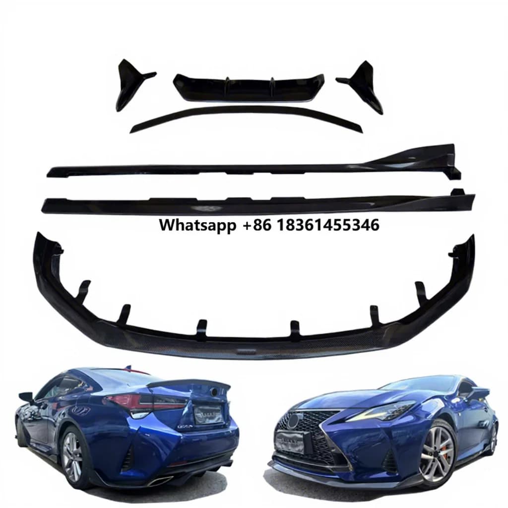 For  RC F Sport 2018-2024 Upgrade ART Style Carbon Fibre Body Kit Front Lip Rear Diffuser Spoiler Wing YICKU High Quality