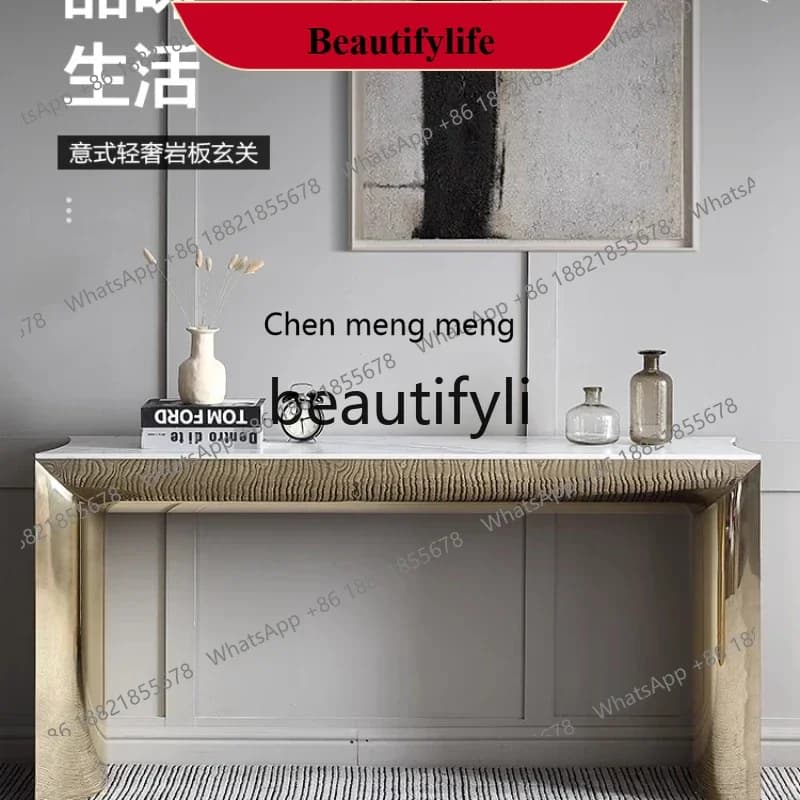 D178  Slate door cabinet, strip case,  simple modern living room, corridor against the wall, stainless steel entrance entrance t