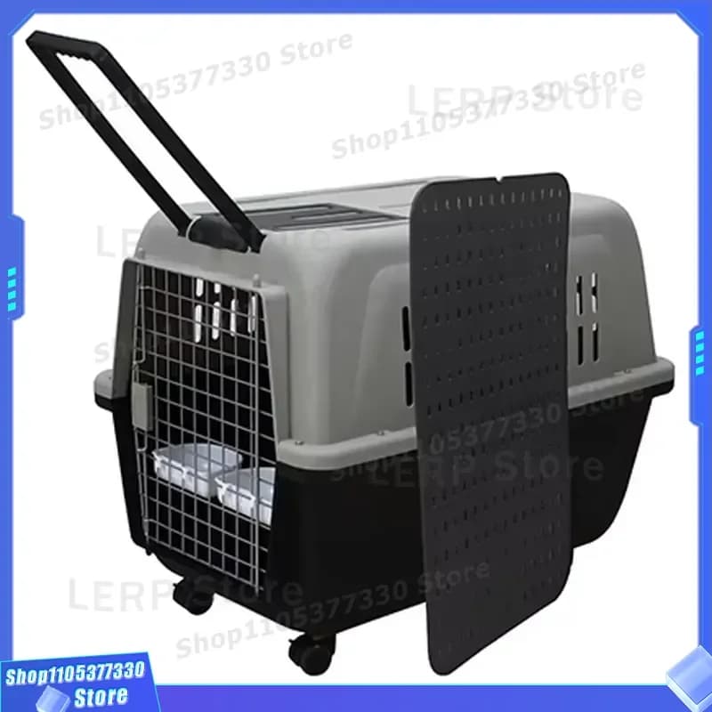 Portable Hard Plastic Cat Carrier Backpack Eco Friendly Pet Travel Cage Durable Outdoor Dog Transport Box Breathable Safety