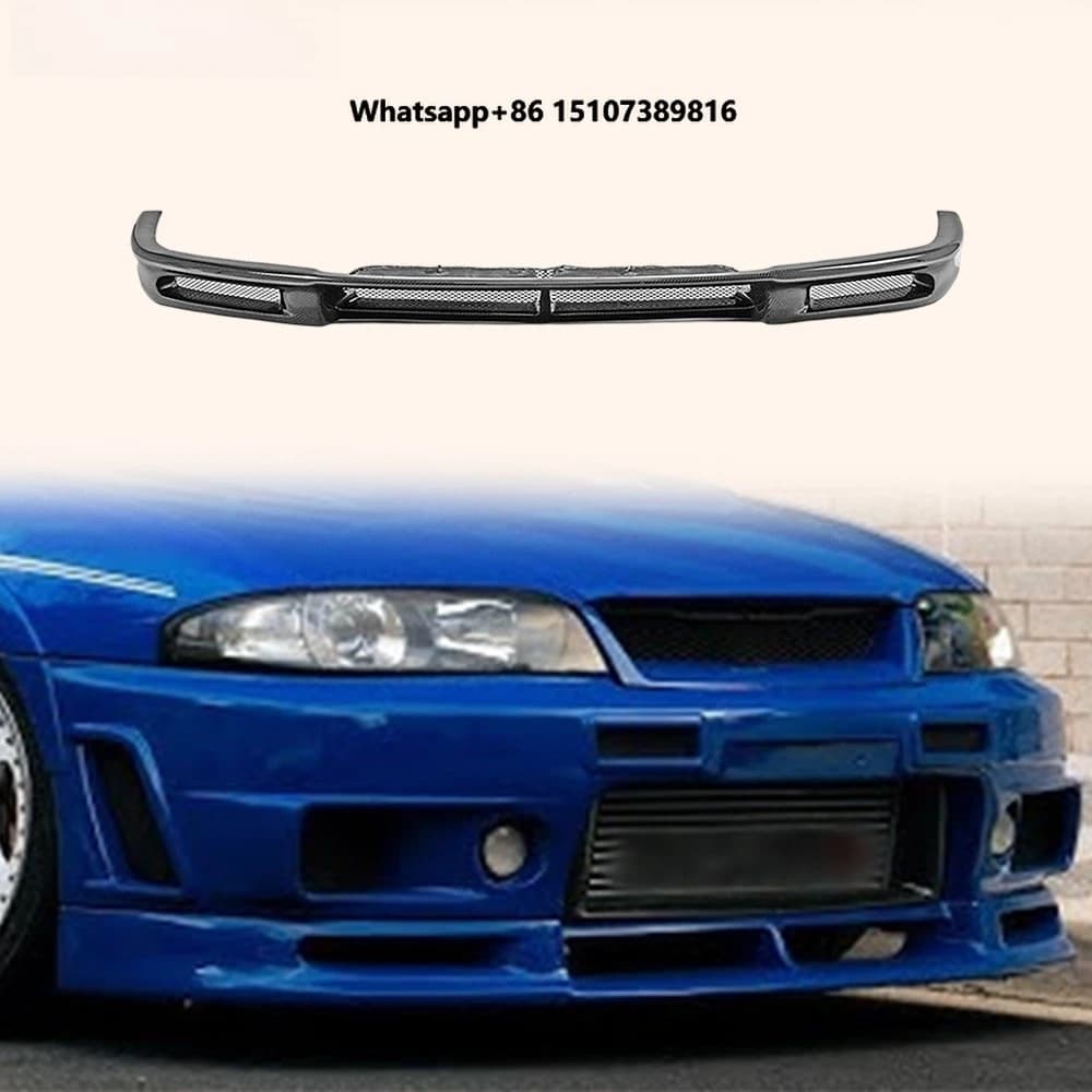 For Skyline R33 GTR 400R Only 95-98 Carbon Fiber KZ Type Front Bumper Lip