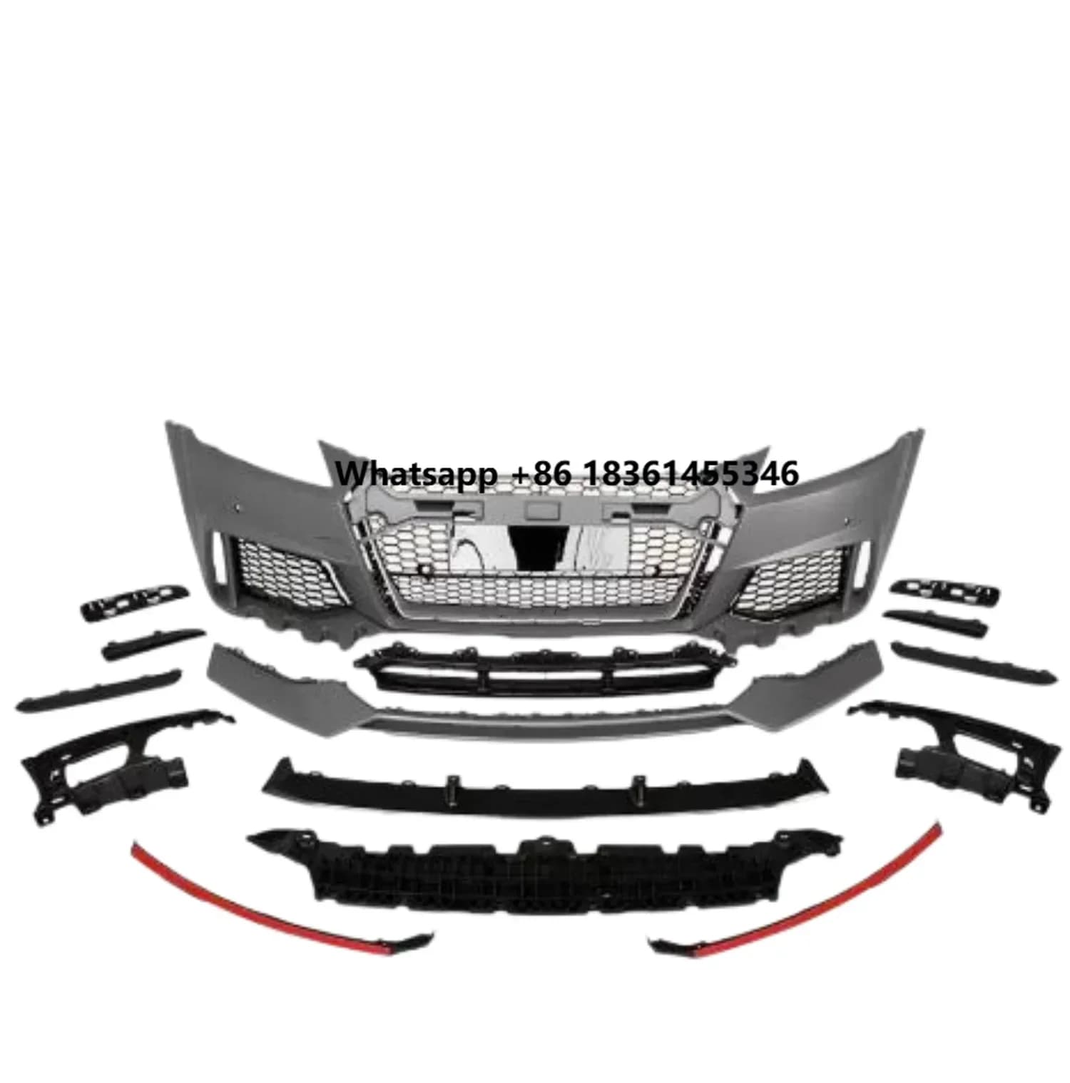 for TT modified ttrs 15-18 Radiator grille Car Front Bumper surround Body kit