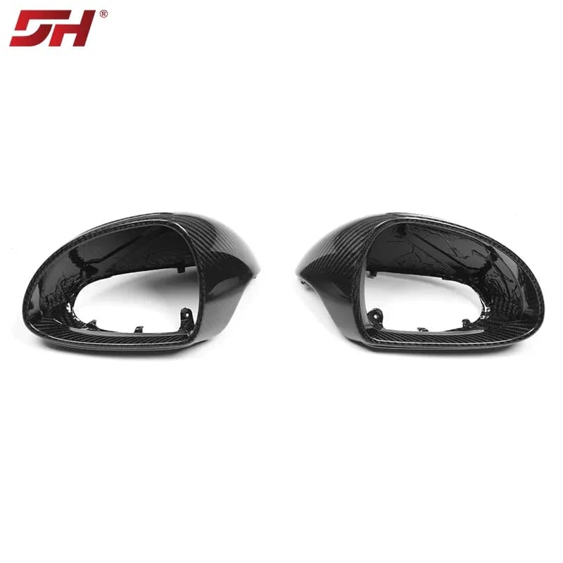 Left Hand Drive for Porsche 911 991 /718 981 2pcs Car Replacement 100% Dry Carbon Fiber Rearview Mirror Caps