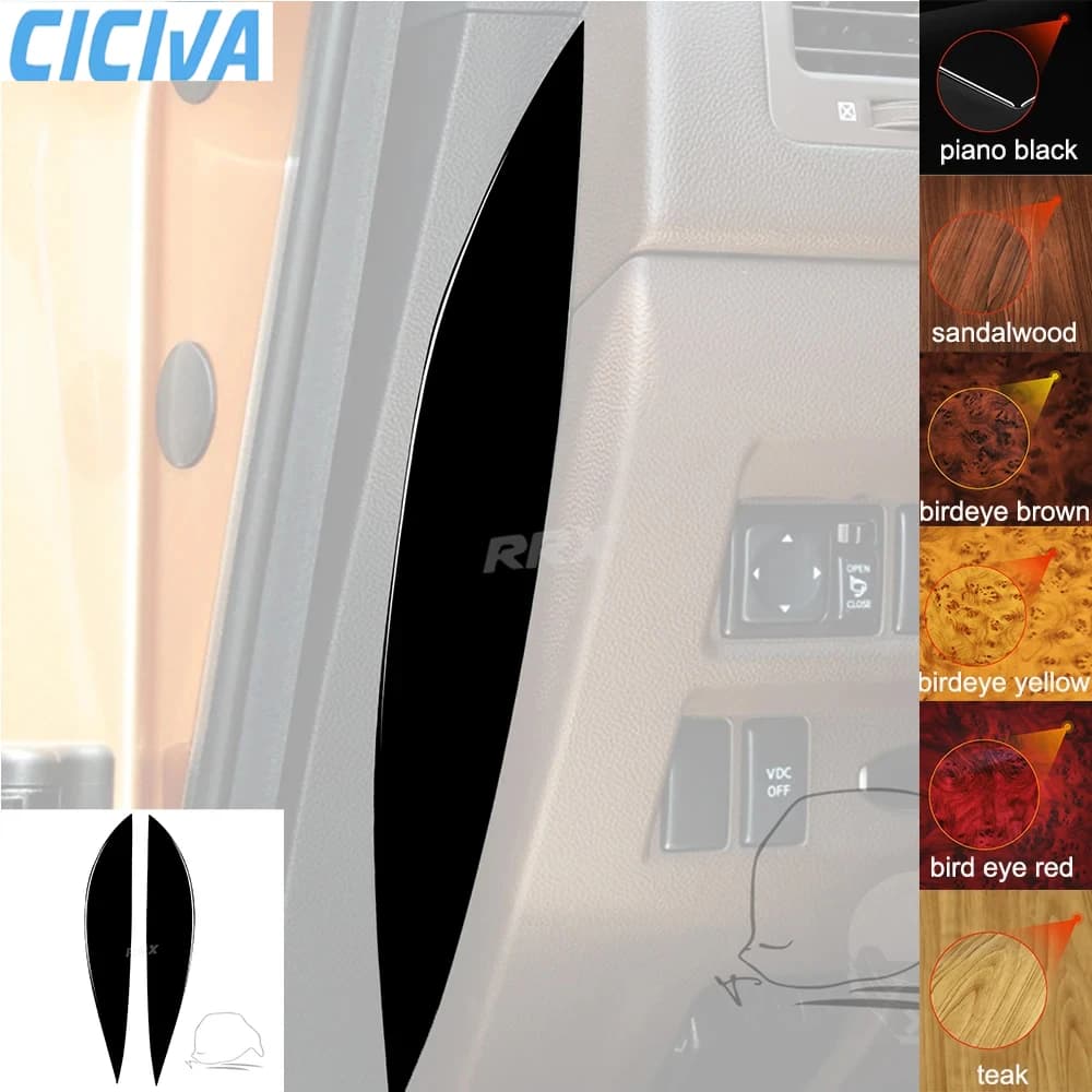 For Infiniti FX QX70 2009-Up Dashbaord Side Trim Panel Tuning Cover Piano Black Sticker Car Interior Decorative Accessories