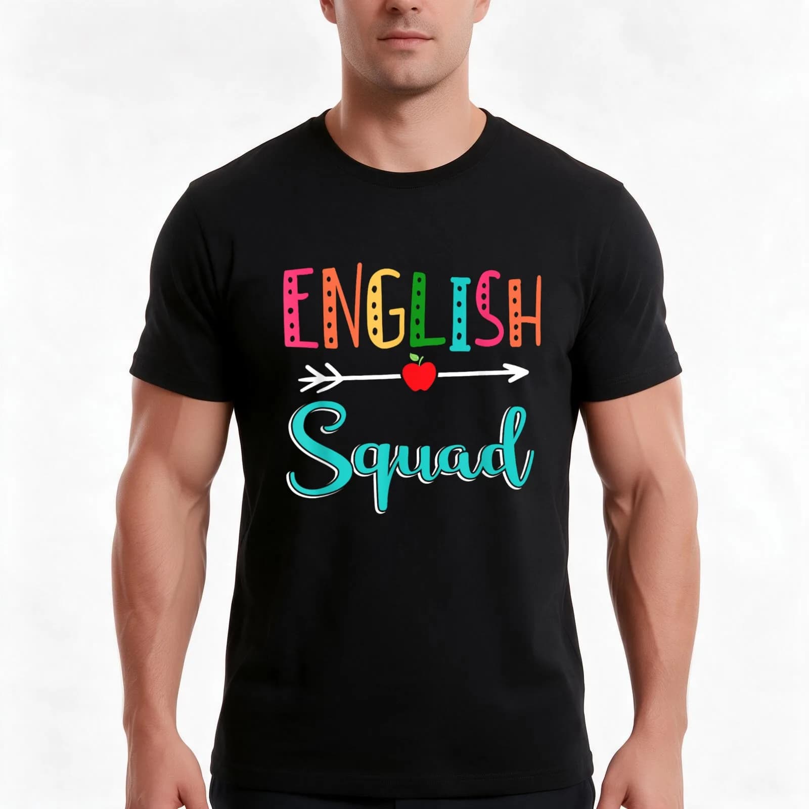 English Squad Teacher Back To Schoolsize S-5XL T-Shirt, Summer Casual Cotton Tee, Oversized Streetwear Tops, Unisex Men Women