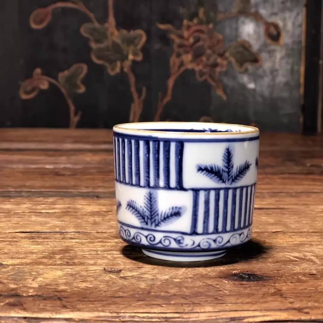 Chinese Blue and White Porcelain Teacup Cup Flowers Pattern modern exquisite handicrafts