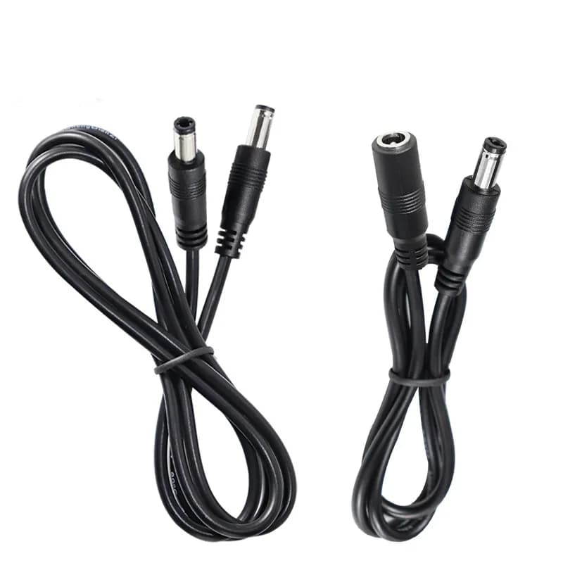 10pcs 12V Dc Power Extension Cable 5.5 X 2.1mm Male to Female Jack 1m DC Power Extension Cable for CCTV Camera