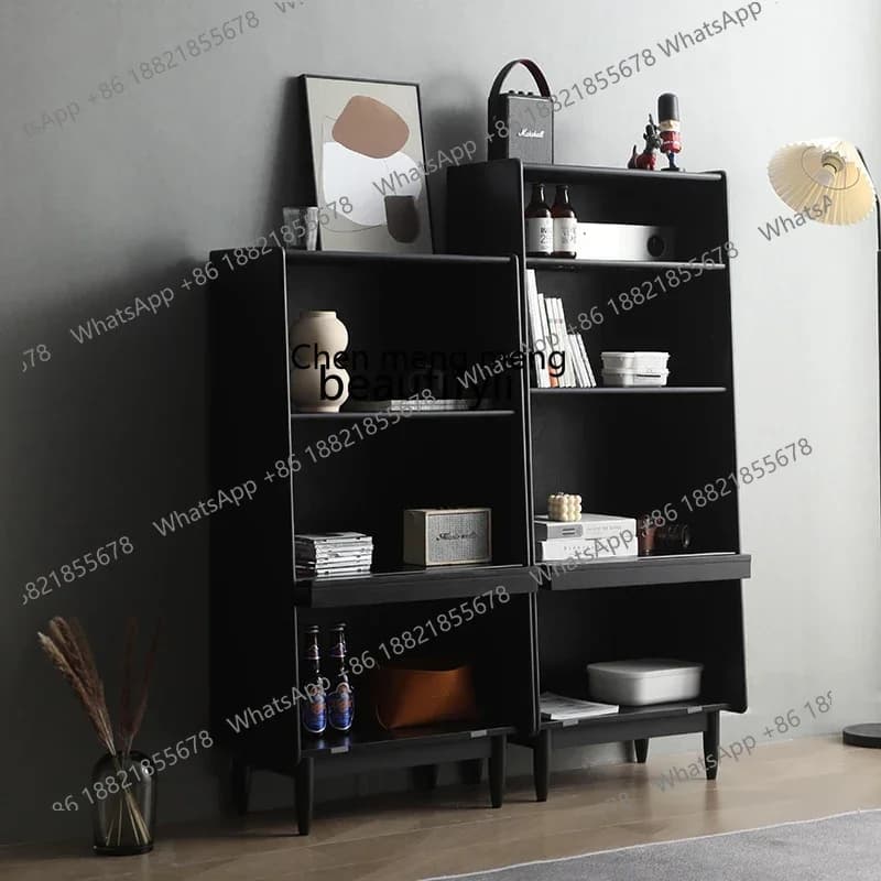 cn8350 LHY zq Bookcase Nordic Solid Wood Bookshelf Combination Home Display Cabinet Living Room Side Cabinet Simple Storage