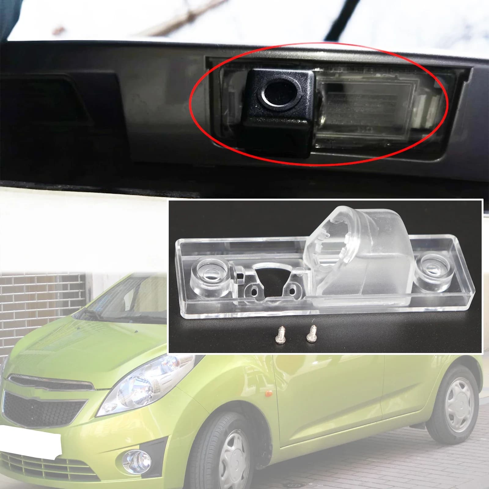 For Holden Barina Spark Daewoo Creative Pontiac Matiz 2005 2006 2008 2010 2012 2014 2018 Rear View Camera Bracket Plate Case