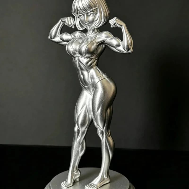 Muscle woman model anime series for fitness figures - decorative goods for desktops - 3D printed realistic muscle sculptures