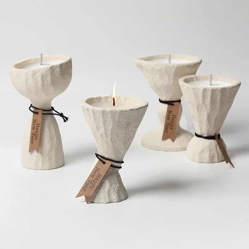 Ceramic Household Candles Empty Cups DIY Candle Holders Indoor Decorations Soy Wax Containers