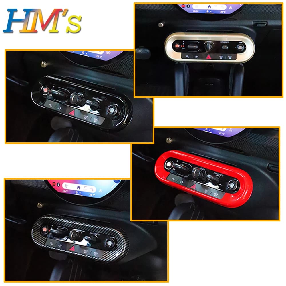 Car Accessories For Mini Countryman U25 Cooper E SE J01 EV J05 Aceman Central Control Button Panel Frame Sticker 2024 2025