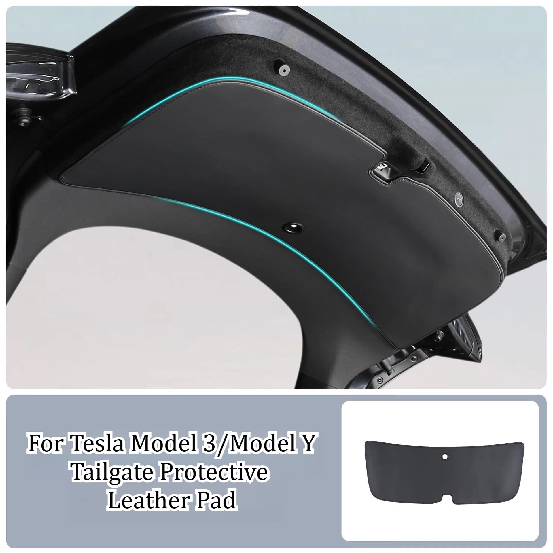 For Tesla Model 3 Highland Model Y Juniper 2025 Trunk Tailgate Mat Tailgate Protective Leather Pad Interior Trim Car Accessories
