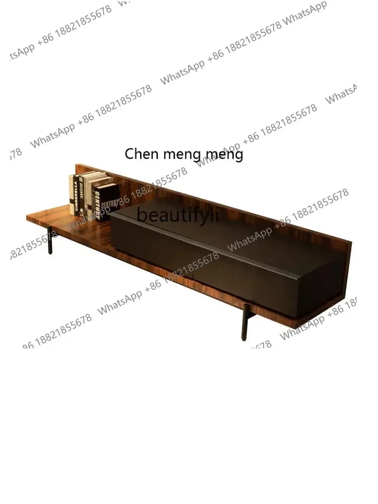 ss 8350  Minimalist TV Cabinet Shelf Open Low Cabinet Living Room Small Apartment Modern Minimalist Storage Floor Cabinet