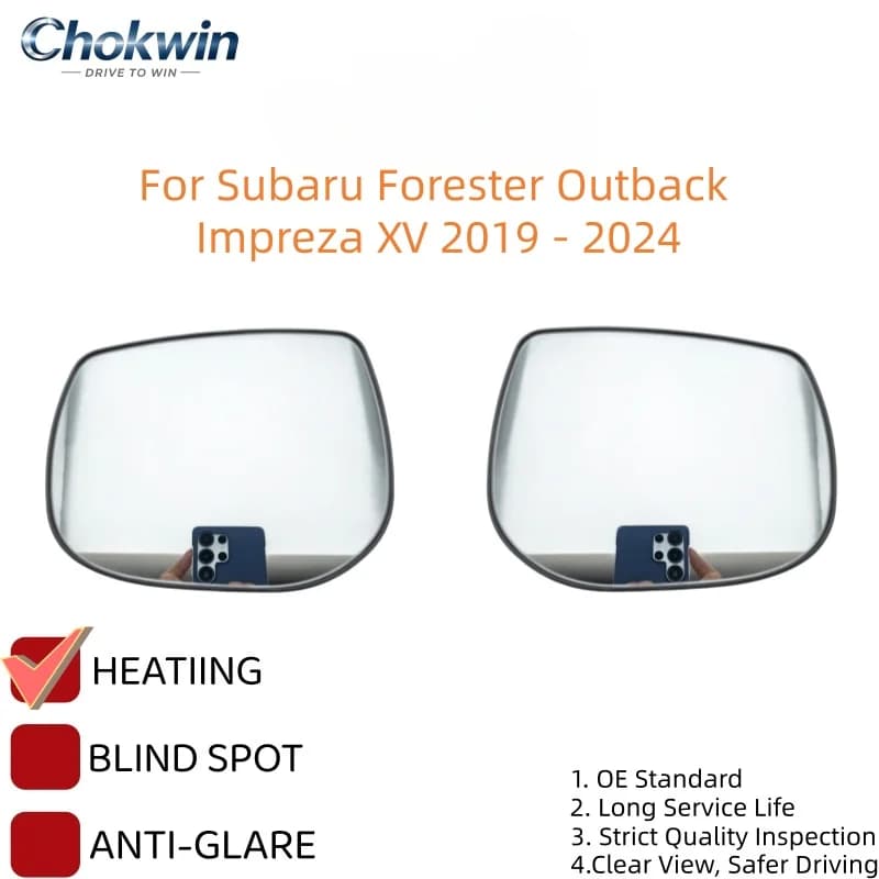 For Subaru Forester Outback Impreza XV 2019 - 2024 Car Accessories Rearview Mirror Lens Mirror Glass Lens