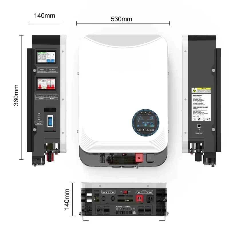 FCHAO Inverters & Converters 4.kw .Kw V V 0V Built in Mppt Controller Hybrid Inverter