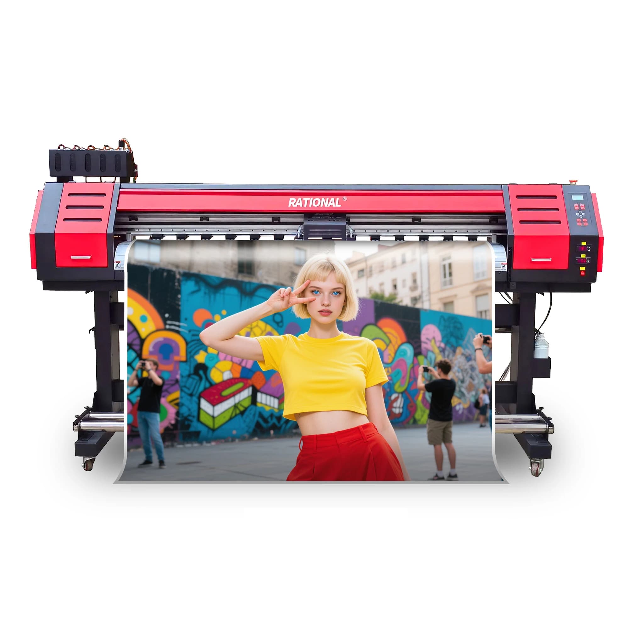 Eco Solvent Printer Banner Printing Machine Plotter Printer Sticker 1.8m Vinyl Printing Xp600 Eco Solvent Printer