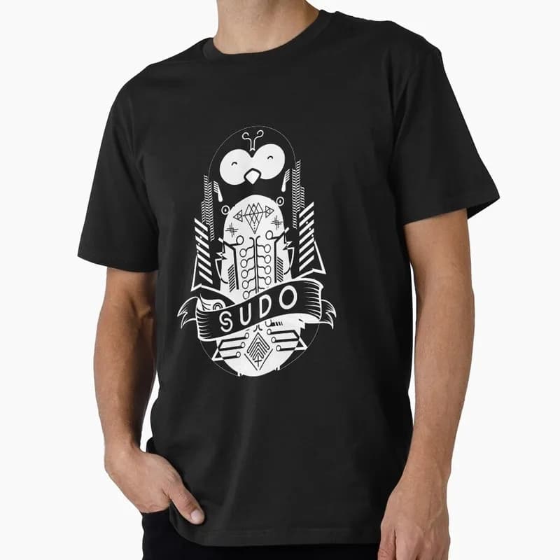 Sudo Funny Linux Operating System Graphic T‑Shirt Casual Short Sleeve Tees Geek IT Developer Fan Gift Tops S-6XL