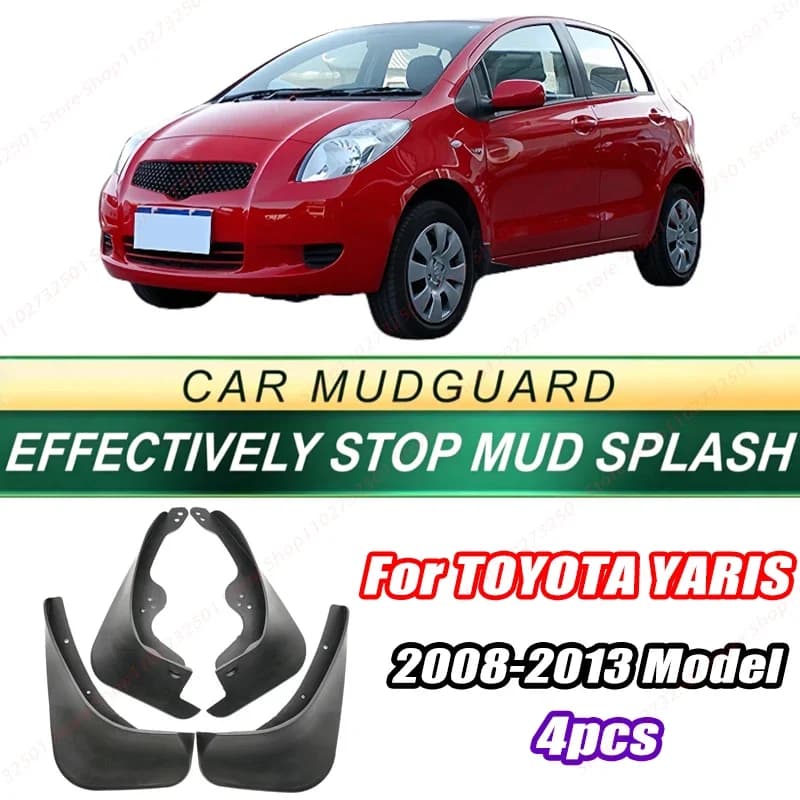 For TOYOTA YARIS 2008-2013 Model 4PCS Front Rear Mud Flaps Splash Guards Fender Mudguards Auto Accessories
