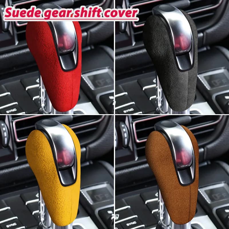 For Porsche gear lever cover, Macan Panamera 718 Cayenne 911 accessories modification, suede interior