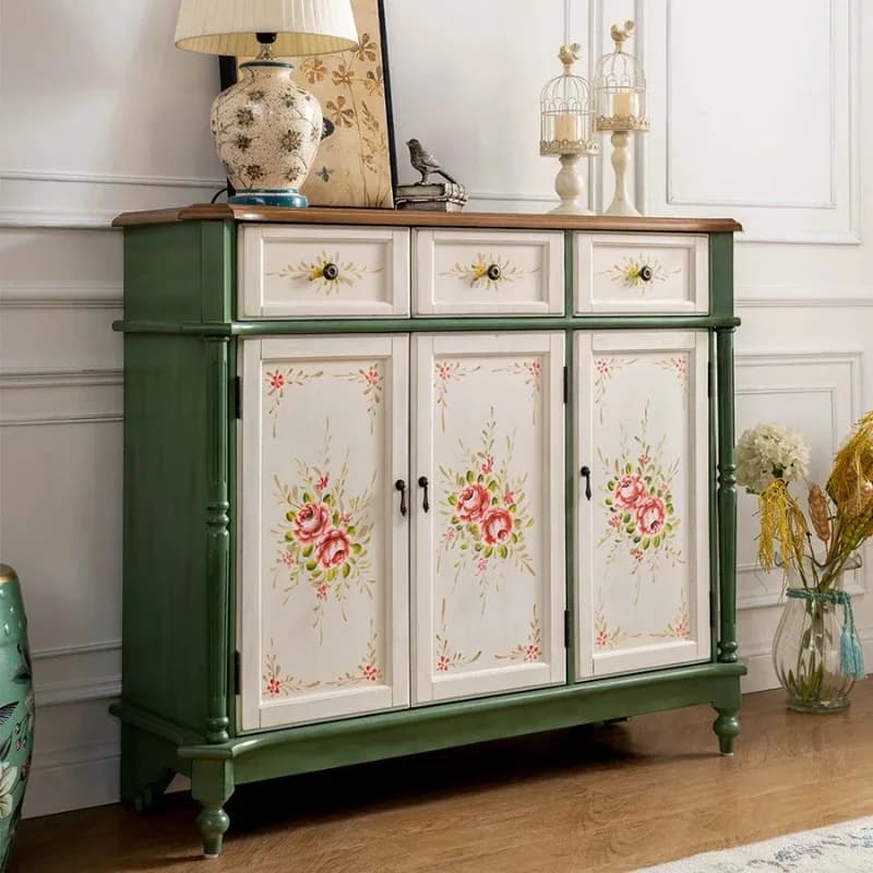Green Nordic Shoe Cabinet Wooden Italian Style Space Saving Storage Shoe Rack Organizer Salon Pojemnik Na Buty Furniture Home