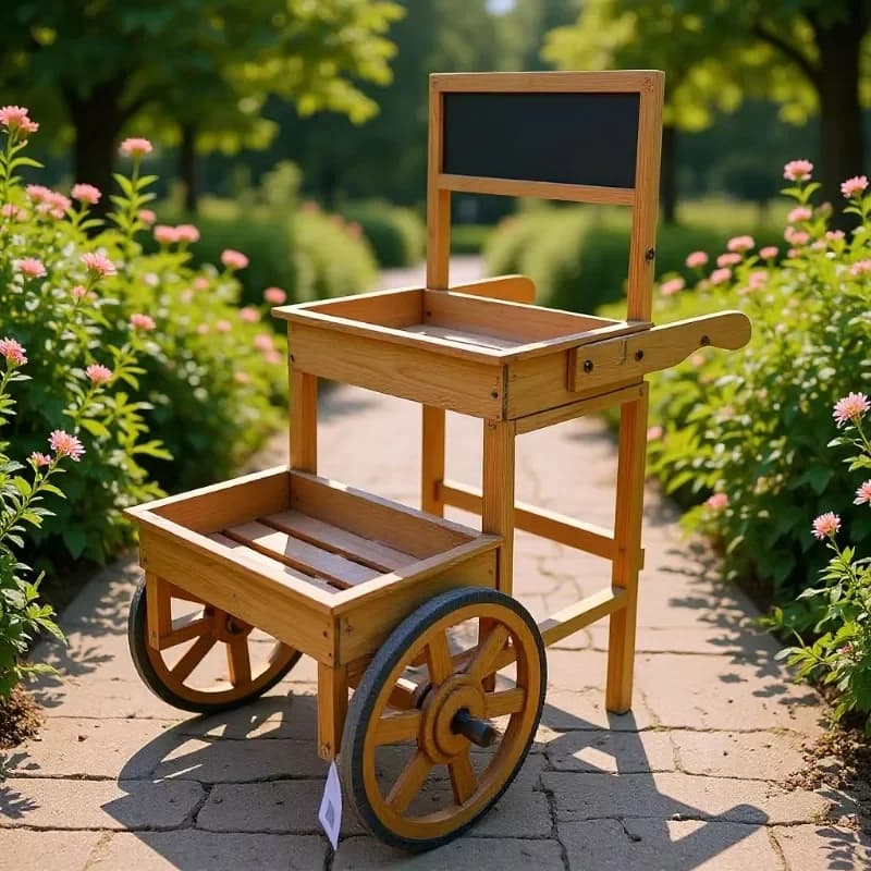 for American Creative Retro Old Garden Balcony Flower Stand Pastoral Cafe Soft Decoration Log Trapezoidal Float