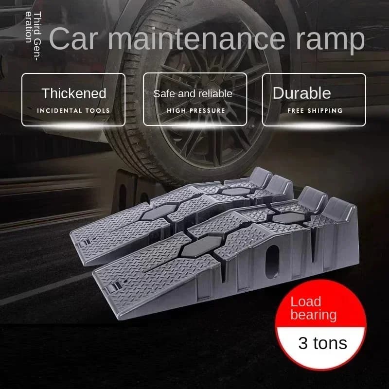 AADD-Reliable Black 2500KG Heavy Duty Car Ramps 900mm Long Antiskid Working Ramp Auto Oil Changing Repair Maintenance Jack Lift