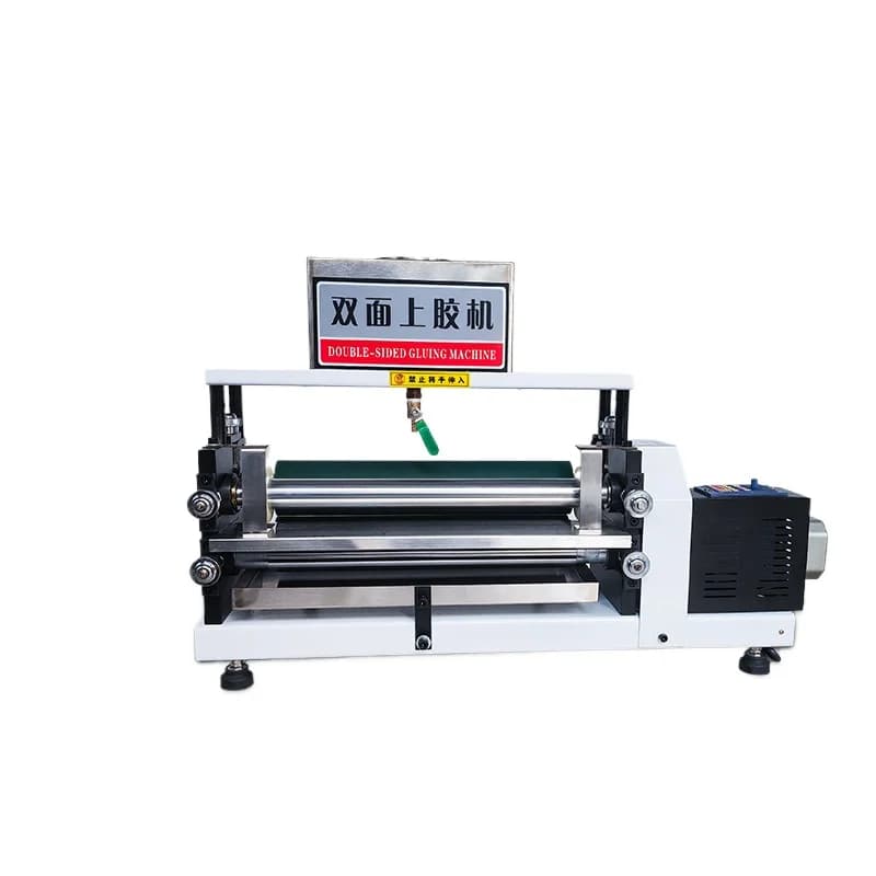 Double-sided white glue leather veneer bot manipulation gluing machine