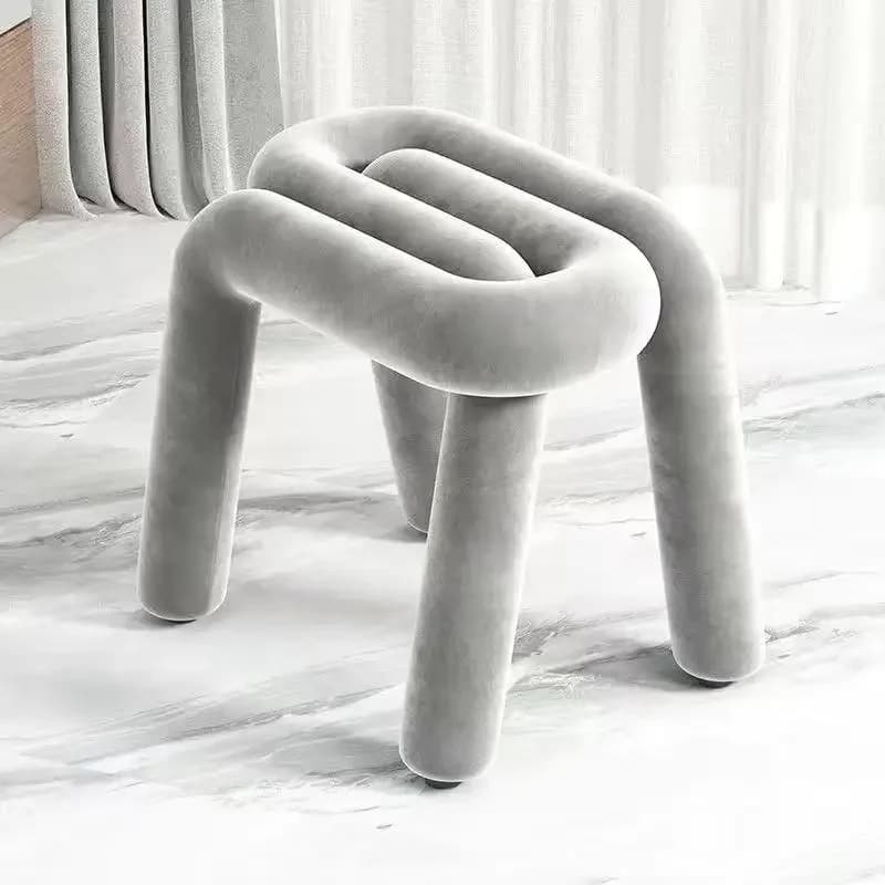 Dressing Chair Makeup Flannel Stool Luxury Comfortable Chair for Dressing Table Livingroom Clothing Store