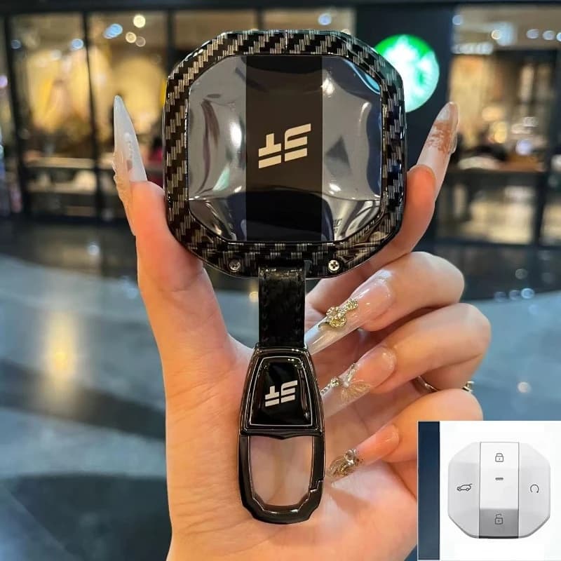 Zinc Alloy Key Fob Cover for 2026 Jetour Freeer/Traveler/Shanhai T2/T1, Heavy Duty Metal Protective KeyCase Shell with Keychain