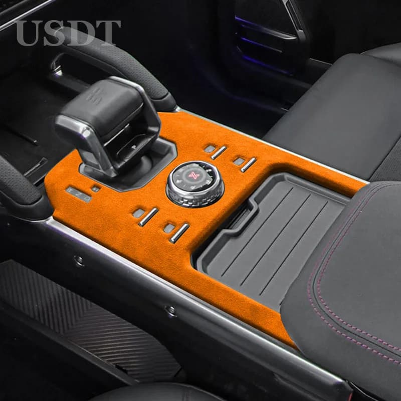 For Jetour T2 Traveler 2023 2024 2025 2026 Top Suede Central Control Gear Shift Knob Cover Suede Cap Mat Interior Accessories