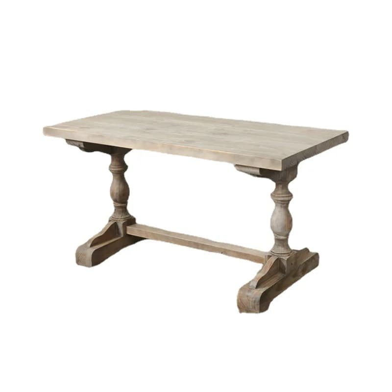 #American-style Solid Wood Dining Table and Chair Set  Disassembly Feature Home Furniture for 6 People