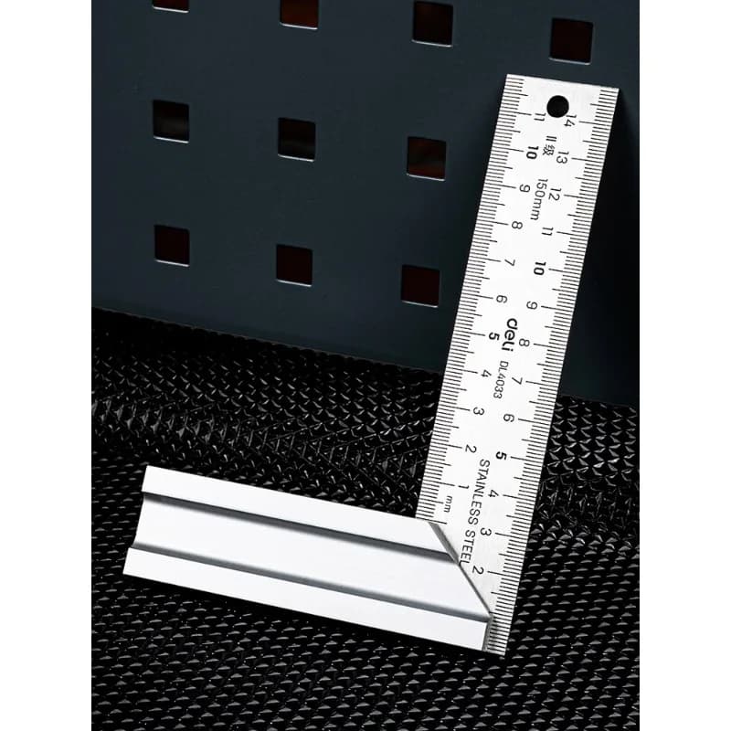 Ruler 90° Thickened Stainless Steel Angle Woodworking High-precision Multifunctional Ruler Right Angle Triangle Aluminum Alloy