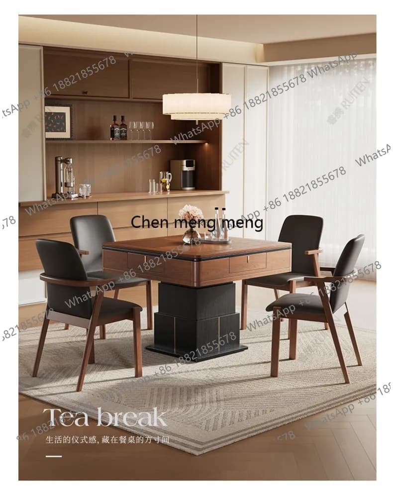 Lifting coffee table Multifunctional mahjong dining table Tea table Meal Mahjong integrated mahjong machine Automatic household