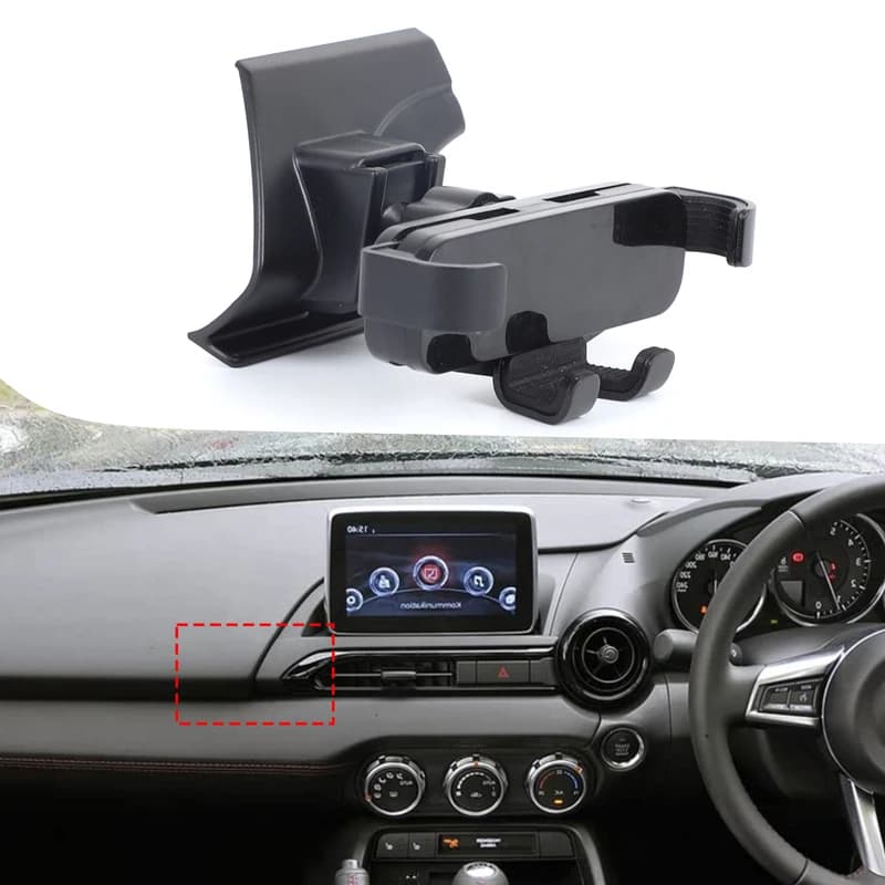 For Mazda MX-5 2016+Automotive Interior Modification Accessories Center Control Air Outlet Left Phone Stand (Right Peptide)