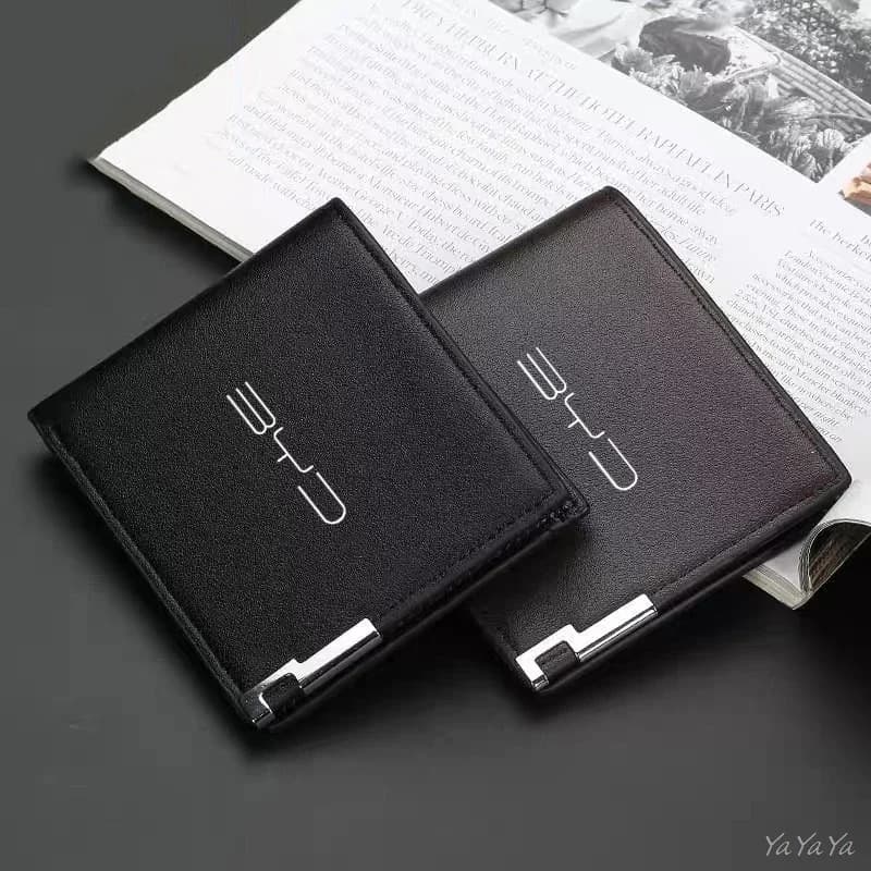Leather Car Document Wallet Card Holder Case For BYD Sealion 7 Seal Atto 3 Dolphin Song Plus Han Tang Auto Accessories