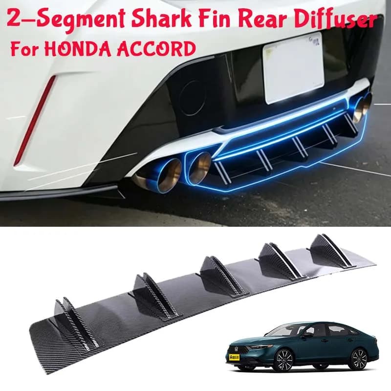 For HONDA ACCORD Shark Fin Rear Diffuser Split Chassis Spoiler Auto Aerodynamic Parts Aerodynamic Modification