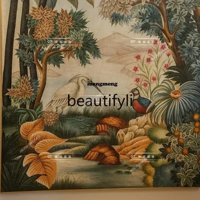 CC French Vintage Style Entrance Decorative Painting American Style Corridor Hallway Dining Room Background Wall MuralX