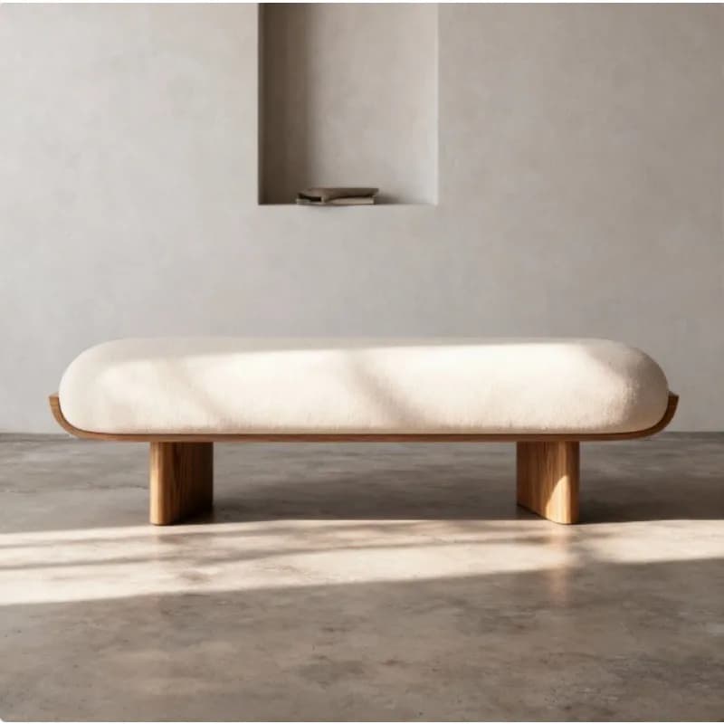 Entry door solid wood sofa shoe changing stool, hotel bedside stool, bench stool