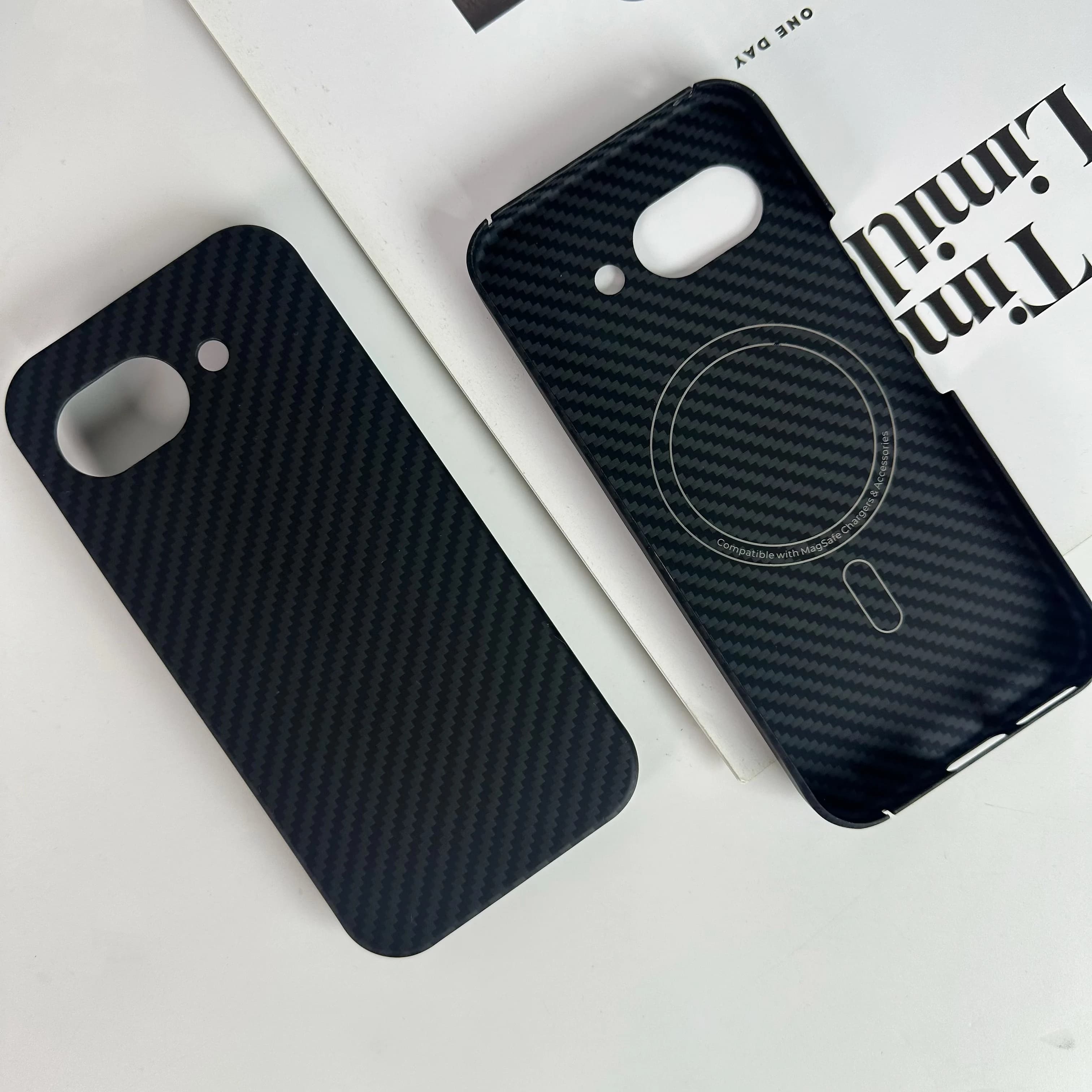 JEXO Carbon Fiber Case for Google Pixel 10A Aramid Fiber Case Ultra-Thin Mobile Phone Cover Durable Protective BLACK PHONE CASES