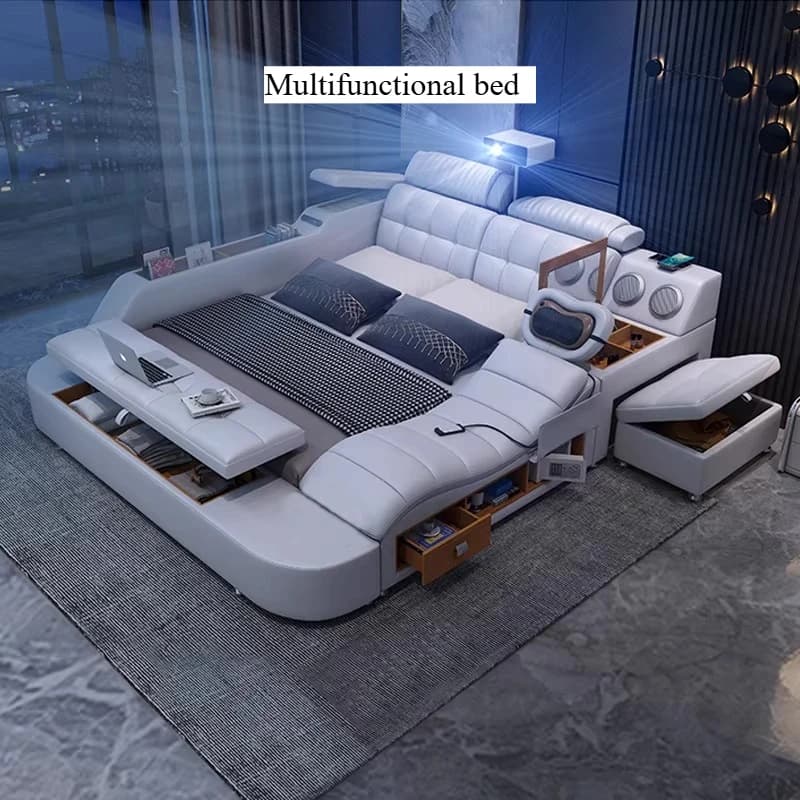 Modern Organizer Bed Fancy Massager Daybed Double Bed Lounge Upholstery Headboard Muebles Para El Hogar Bedroom Furniture