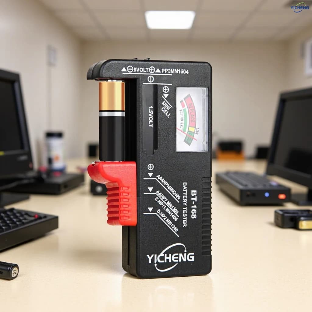2Pcs Battery Tester, Universal Battery Checker for AA / AAA / C / D / 9V / 1.5V Button Cell Batteries, BT-168/BT-168D PR