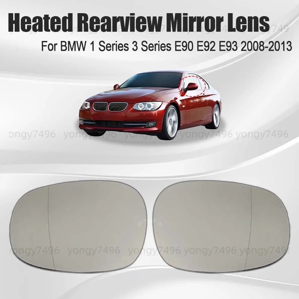 Car Wide Angle Heated Rearview Mirror Lens For BMW1 Series 3 Series E90 E92 E93 2008 2009 2010 2011 2012 2013 Cars Accessories
