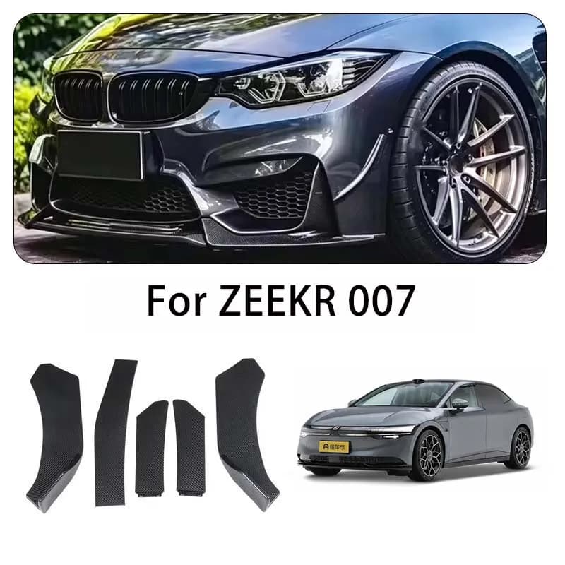 For ZEEKR 007 body kits 5-Segment Adjustable Front Bumper Lip Splitter Body Kit